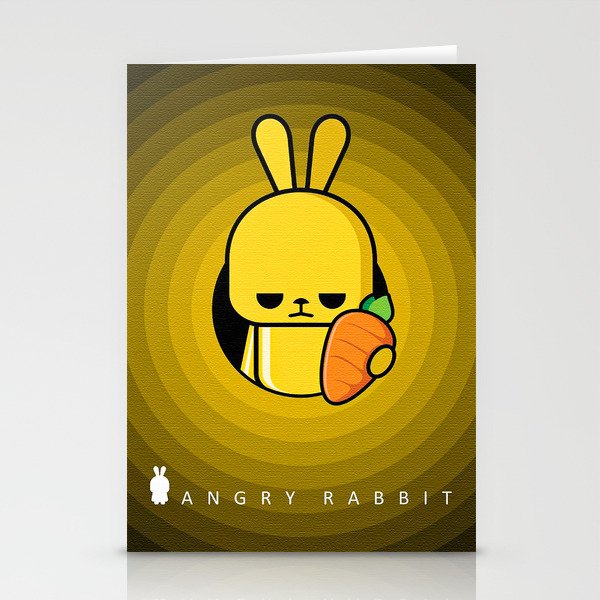 Angry Rabbit Stationery Cards