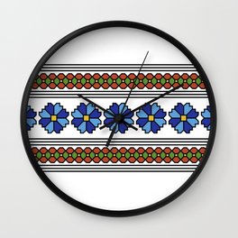 romanian popular pattern Wall Clock
