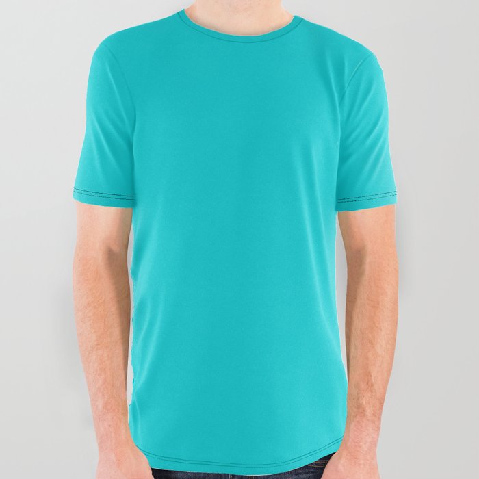 Turquoise Glass All Over Graphic Tee