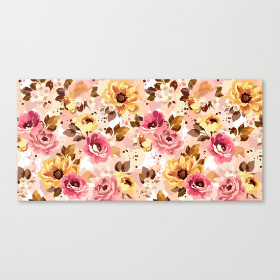 Pattern Flowers 01 Canvas Print
