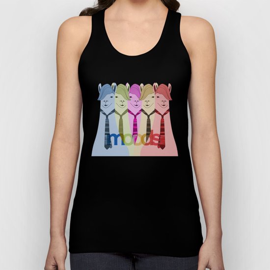 Lama Hipster Design Unisex Tank Top