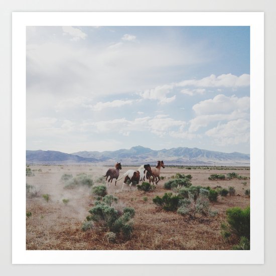 Running Horses Art Print