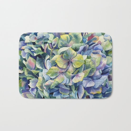 "Forest hydrangea" Bath Mat