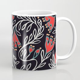 Medieval skandinavian pattern black christmas Coffee Mug