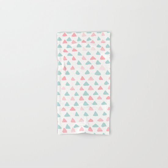 pastel triangles 2 Hand & Bath Towel