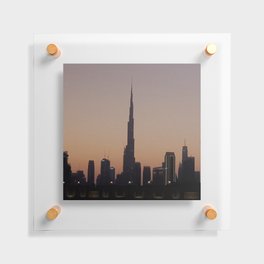 Burj Khalifa at Sunset Floating Acrylic Print
