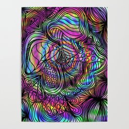 Psychedelic Mushroom Poster