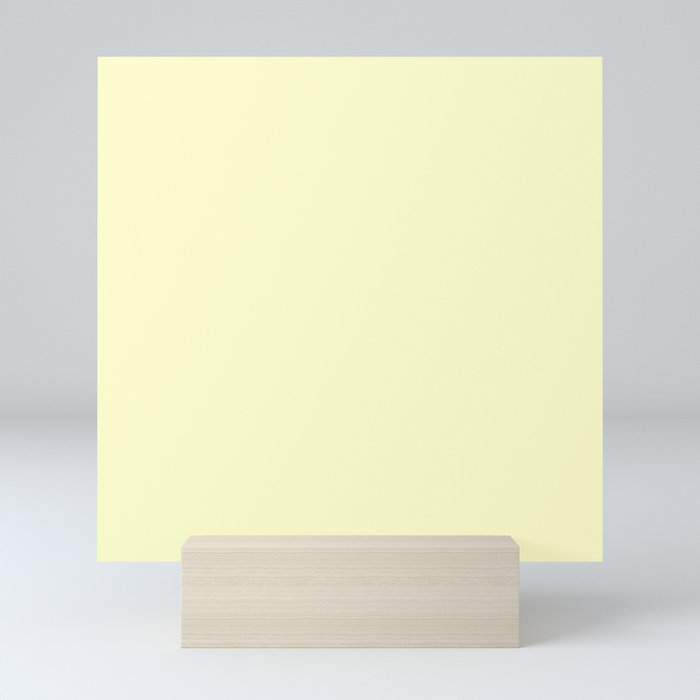 Solid Pale Yellow Cream Color Mini Art Print