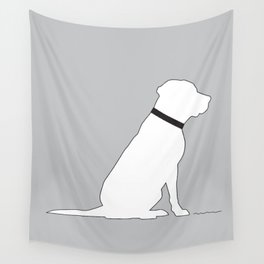Modern Lab Silhouette Black and White Wall Tapestry