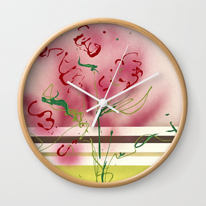 Modern Botanicals Wall Clock
