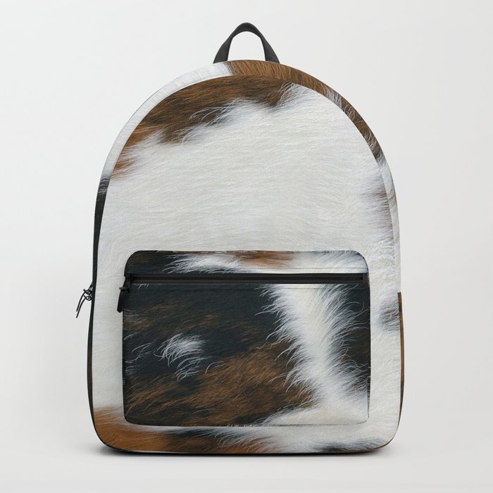 Farmhouse Tan + White Spotty Cowhide Backpack