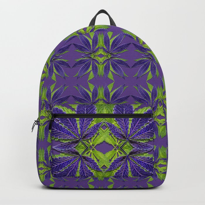 Marijuana Leaves Ultra Violet Pattern Backpack