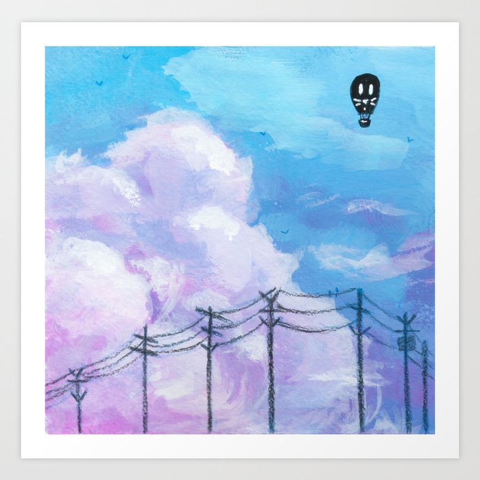 Cotton Candy Skies Art Print By Littlerosetta Society6