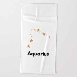 Aquarius, Aquarius Zodiac Beach Towel