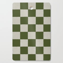 checkerboard hand-painted-olive Cutting Board
