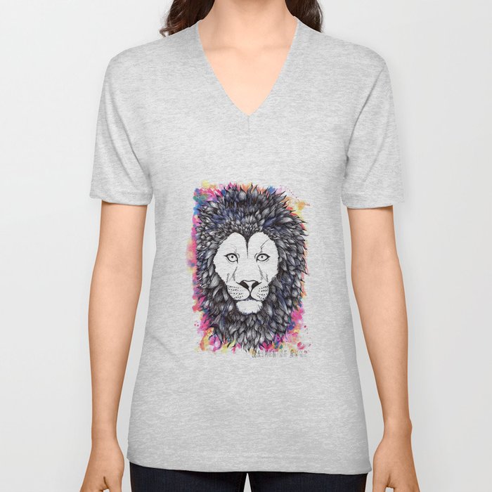 Lion Heart V Neck T Shirt