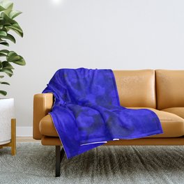 Rich Cobalt Blue Abstract Throw Blanket