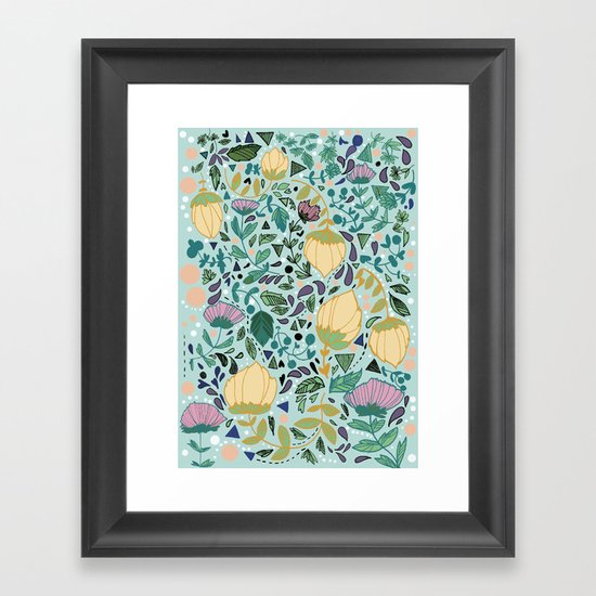 Flower Pattern Framed Art Print
