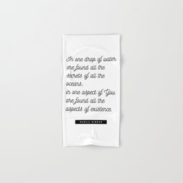 One drop of water - Kahlil Gibran Quote - Literature - Typography Print 2 Hand & Bath Towel