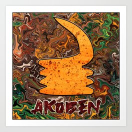Akoben adinkra symbol, Ghana culture Art Print