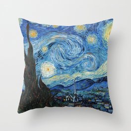 Vincent Van Gogh Starry Night Throw Pillow