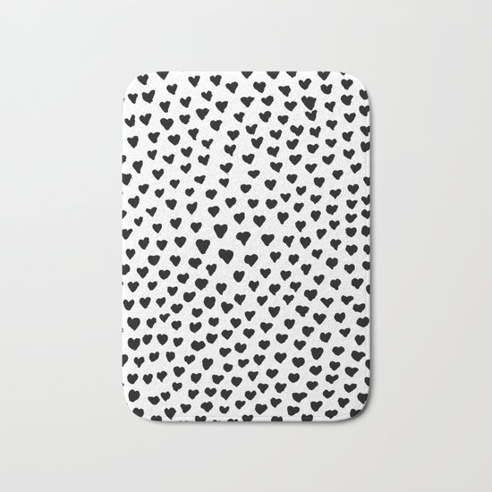 Black Heart Bath Mat