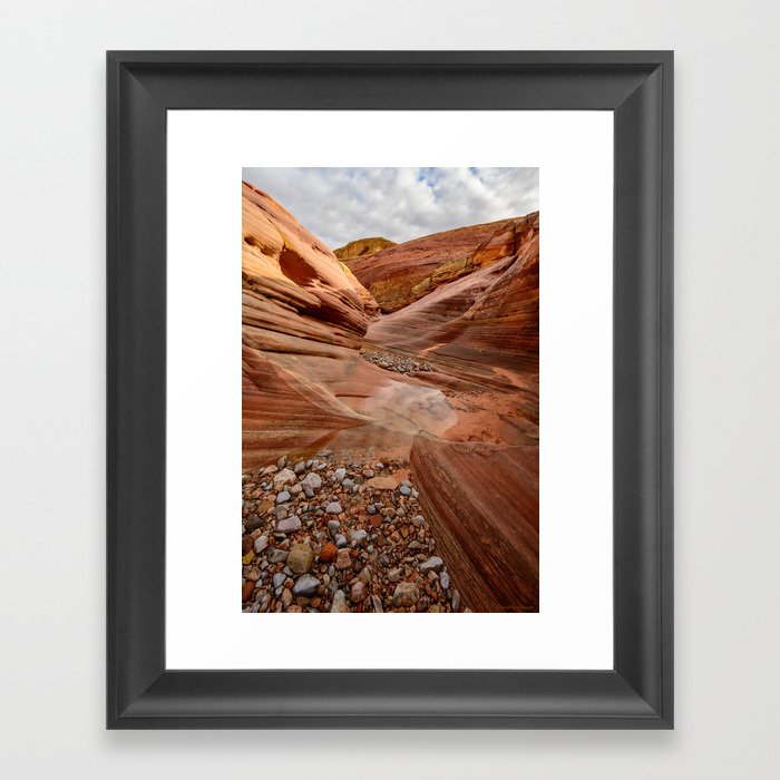 After The Rain - 4, Valley-of-Fire Canyon, Nevada Framed Art Print