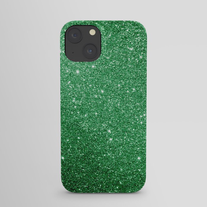 Green Glitter Pattern iPhone Case