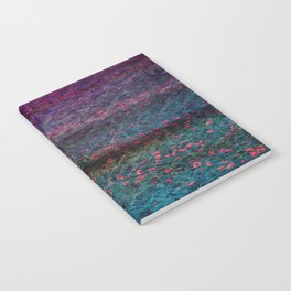 glowing midnight floral illusion perceived fabric look Notebook