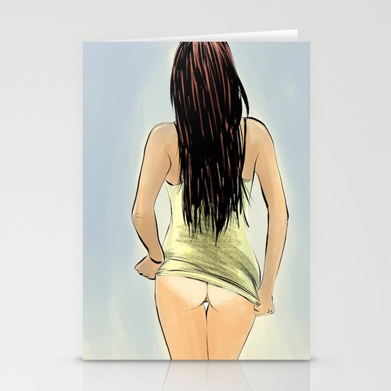 long hair Stationery Cards