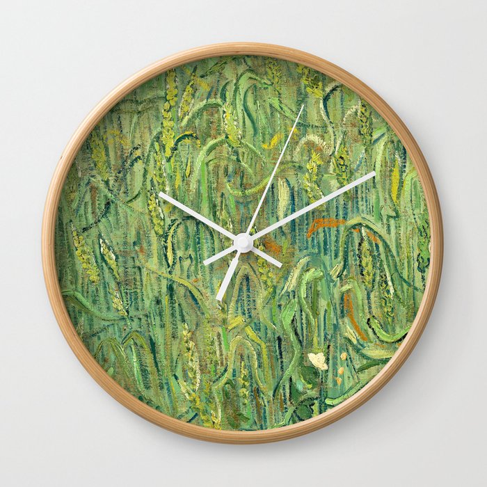 Ears of Wheat, 1890 by Vincent van Gogh Wall Clock