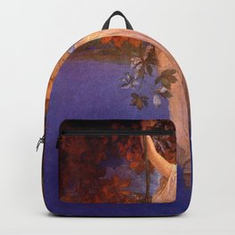 'Reveries' - Girl on a Swing on top of the World by Maxfield Parrish   Backpack