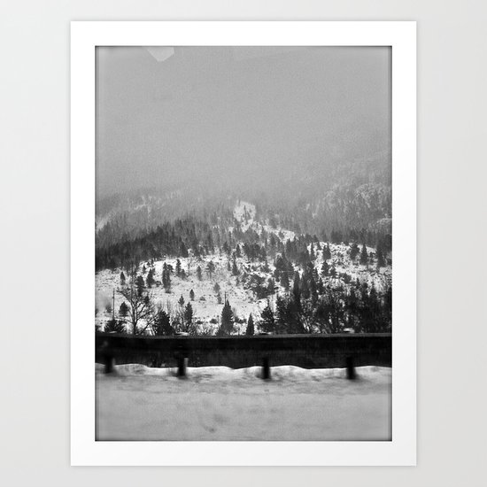 Along the rail Art Print