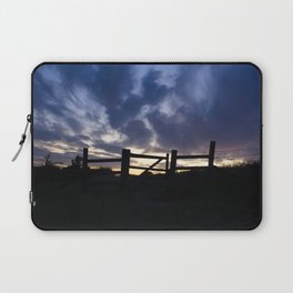 Wooden Fence at the Blue Hour Laptop Sleeve
