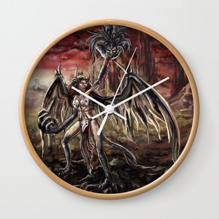 Demon Harpy Wall Clock