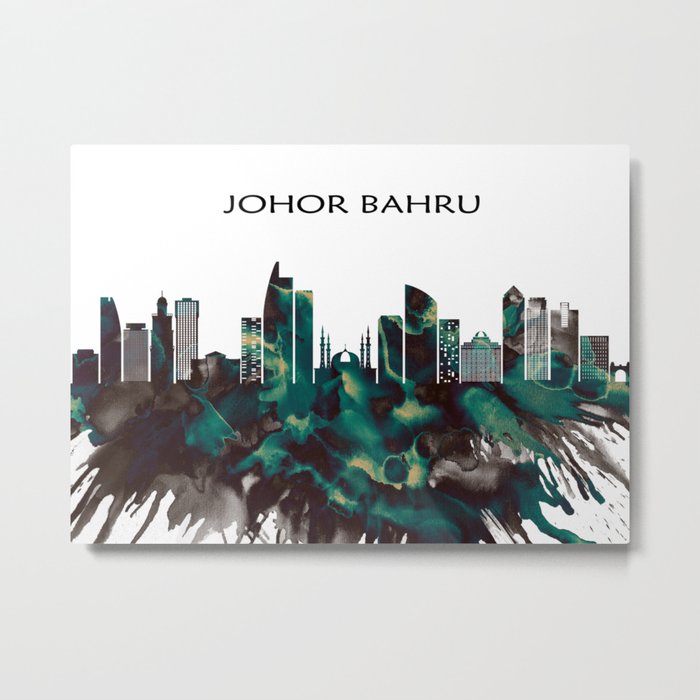 Johor Bahru Skyline Metal Print