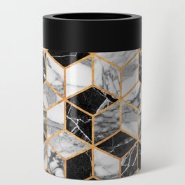 Marble Cubes - Black and White Can Cooler