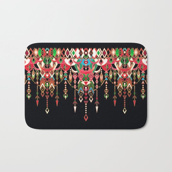 Modern Deco in Red and Black Bath Mat