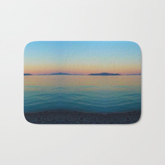 Sunset Greek Island Bath Mat