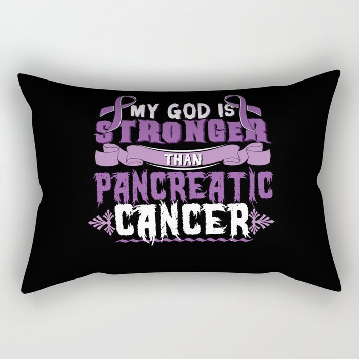 November My God Stronger Than Pancreatic Cancer Rectangular Pillow