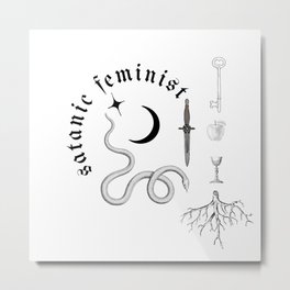 Satanic Feminist Metal Print