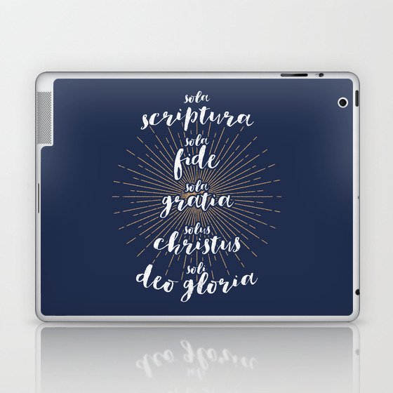 The Five Solas of the Reformation (alternative color) Laptop & iPad Skin