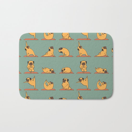 Pug Yoga Bath Mat