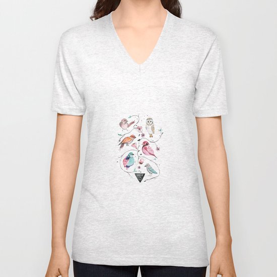 BIRDS OF THE WILD Unisex V-Neck