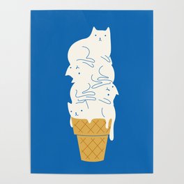 Cats Ice Cream Poster