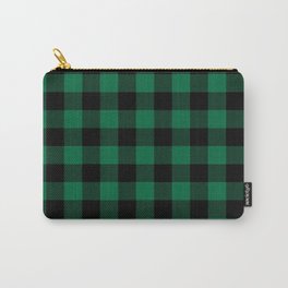 Forest Buffalo Plaid Pattern Carry-All Pouch