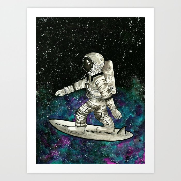 Surf Astro Art Print