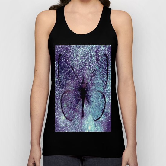 Celestial Butterfly Lavender Aqua Unisex Tank Top