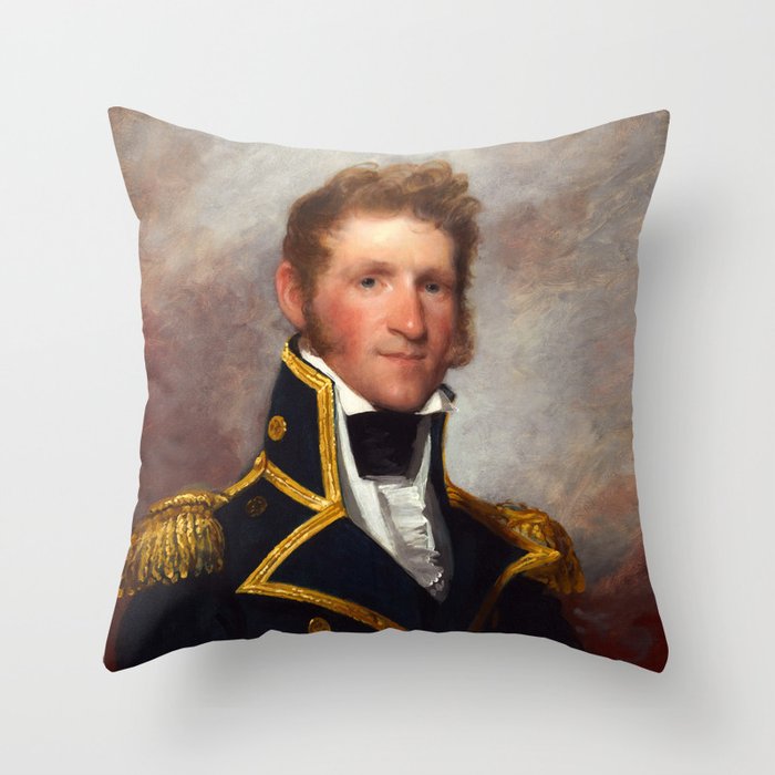 Commodore Thomas Macdonough by Gilbert Stuart Throw Pillow