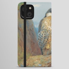 Peregrine at Auchencairn by Archibald Thorburn, 1923 (benefitting The Nature Conservancy) iPhone Wallet Case